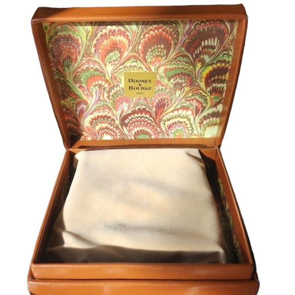 Dooney & Bourke Rare/Card Holder/Coin Pouch Wallet Brown Leather/Paisley w/Box - Picture 2 of 11